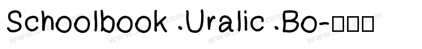 Schoolbook Uralic Bo字体转换